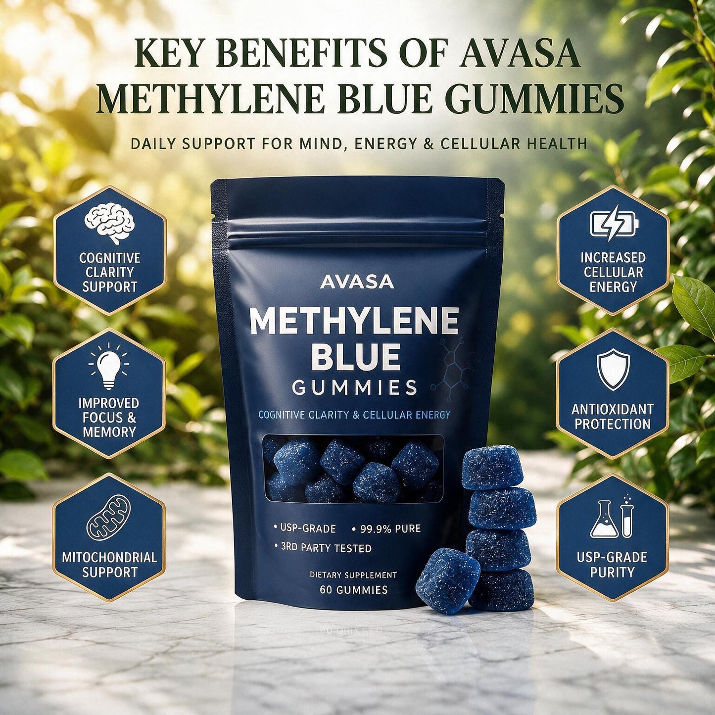 AVASA - METHYLENE BLUE GUMMIES FOR NERVE PAIN RELIEF