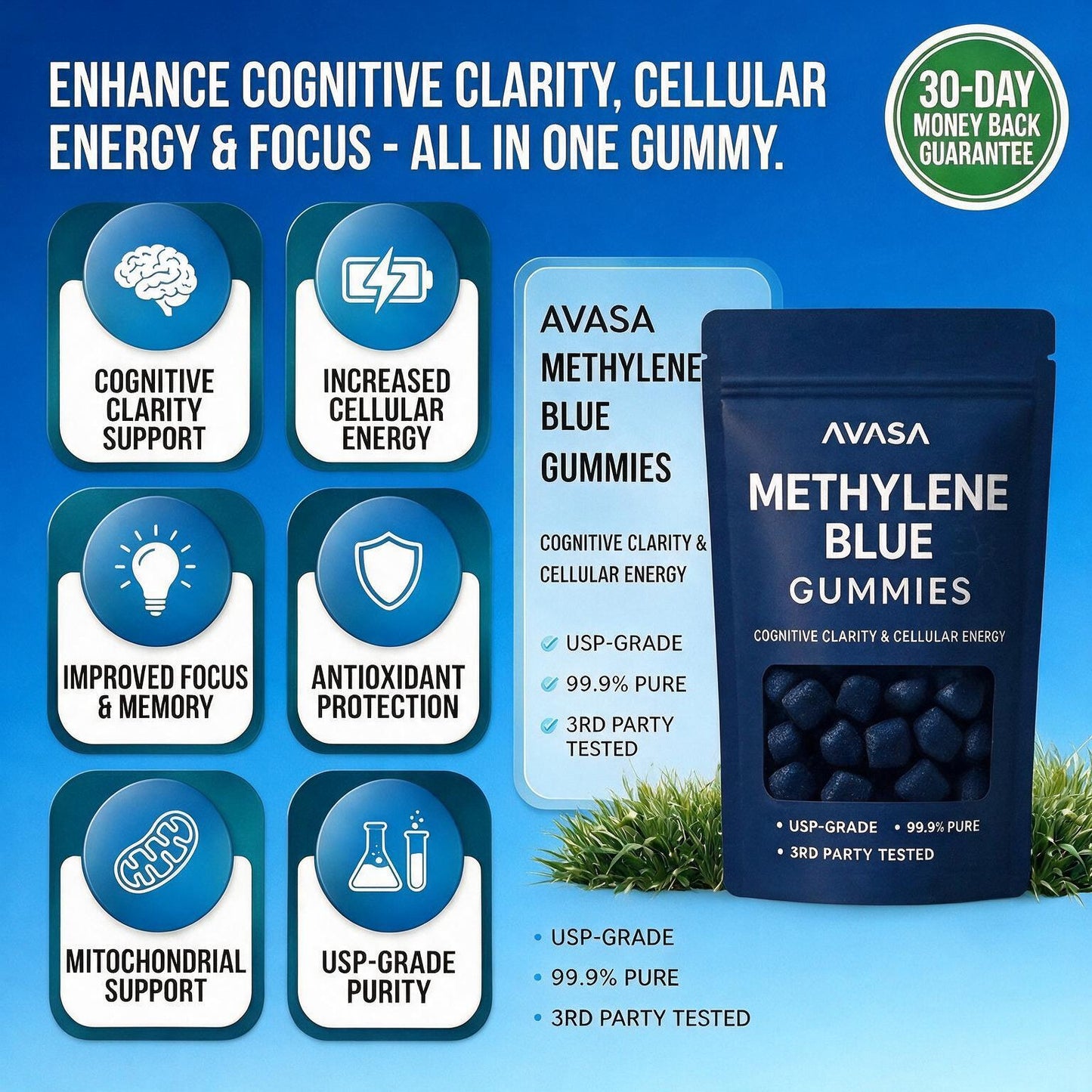 AVASA - METHYLENE BLUE GUMMIES FOR NERVE PAIN RELIEF